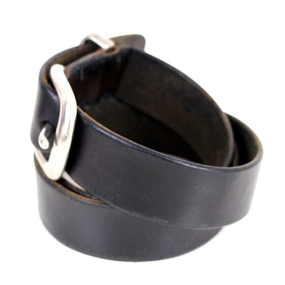 DARK BROWN GENUINE LEATHER 1.25"Wd ONE HOLE CASUAL DRESS MEN'S BELT Sz 36 (F13 - Picture 3 of 11